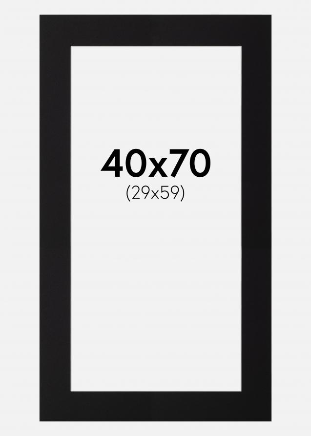 Passe-partout Noir Standard (noyau blanc) 40x70 cm (29x59)