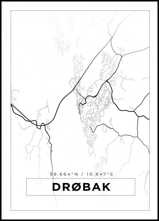 Map - Drøbak - White
