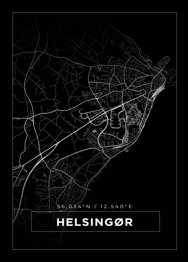 Map - Helsingør - Black