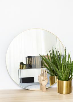 KAILA Round Mirror - Thin Brass diamtre 70 cm