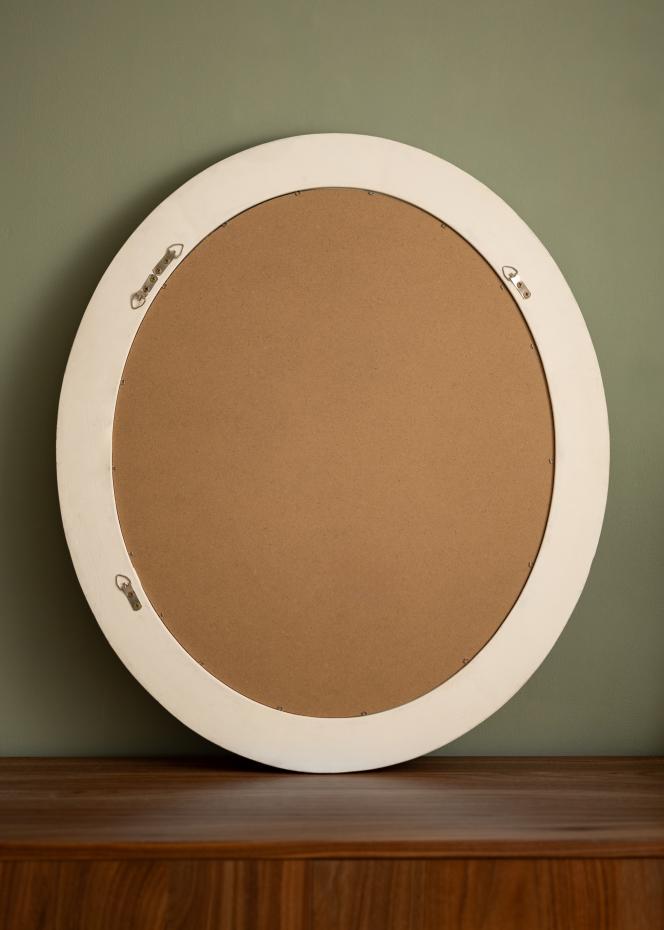 Miroir Antique Blanc Ovale 50x60 cm