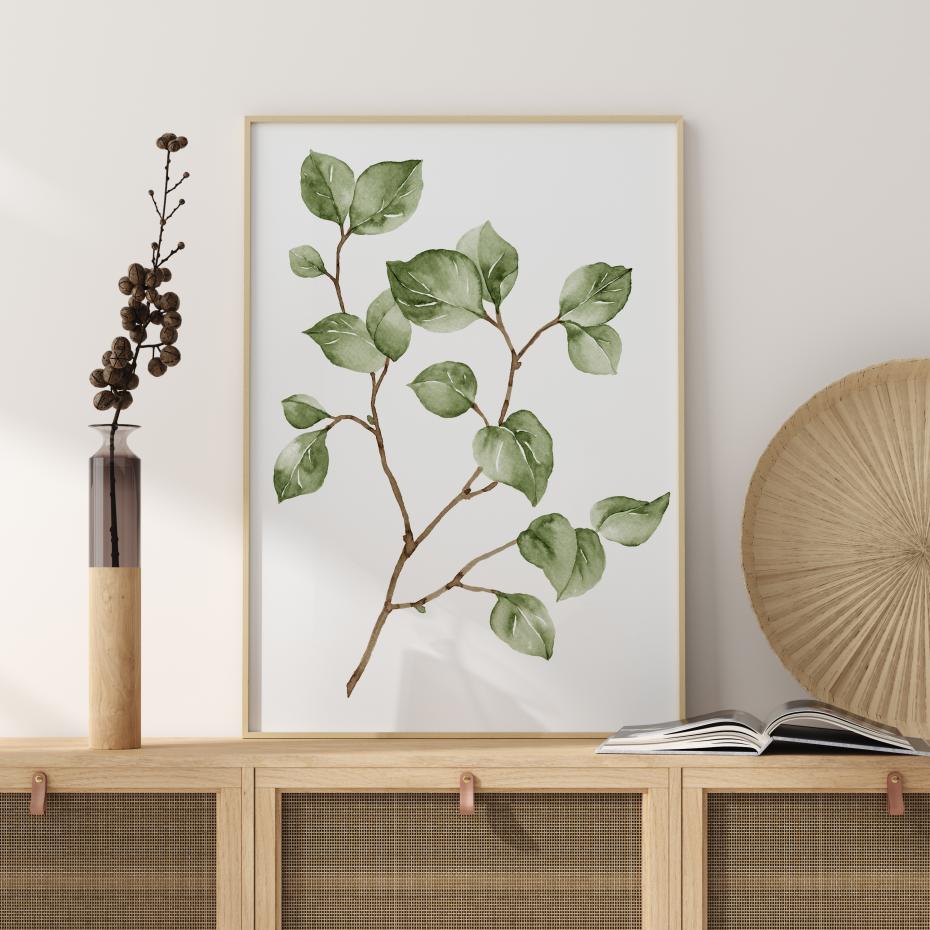 Painted Leaves Poster