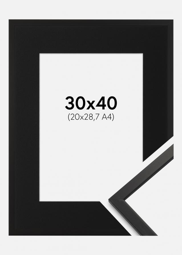Cadre Edsbyn Noir 30x40 cm - Passe-partout Noir 21x29,7 cm