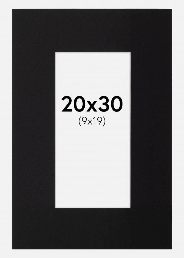 Passe-partout Noir Standard (noyau blanc) 20x30 cm (9x19)