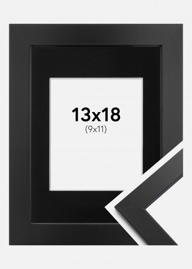 Cadre Black Wood 13x18 cm - Passe-partout Noir 10x12 cm