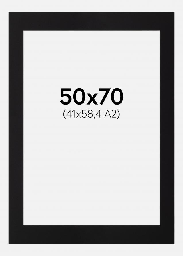 Passe-partout Noir Standard (noyau blanc) 50x70 cm (41x58,4 - A2)
