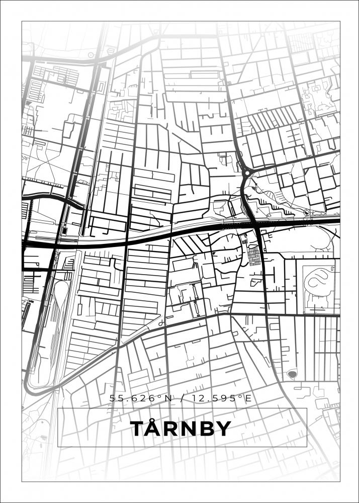 Map - Trnby - White