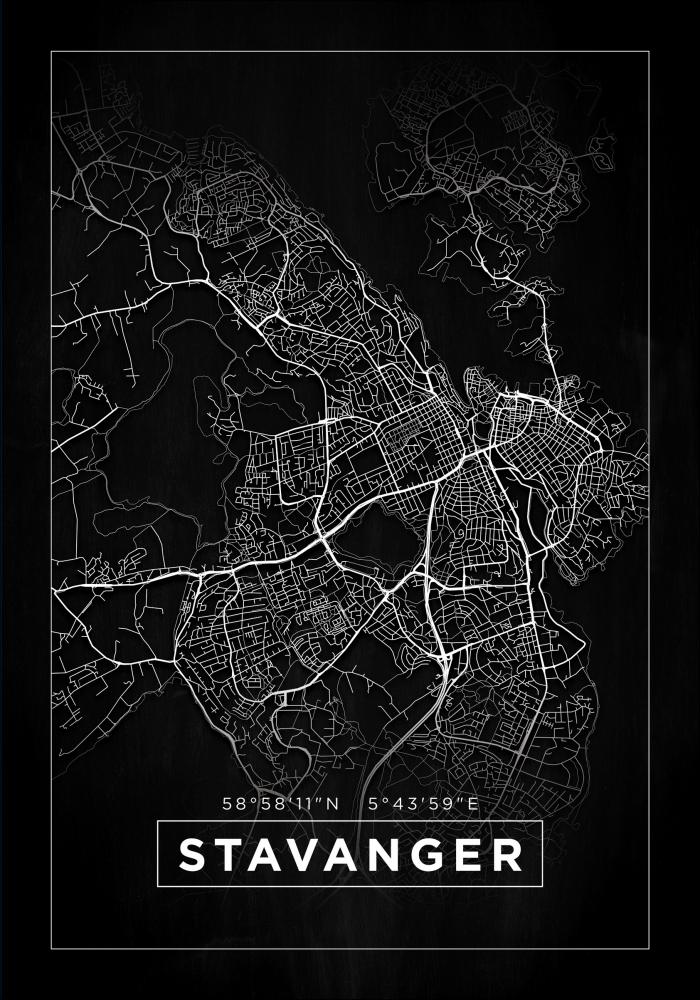 Map - Stavanger - Black
