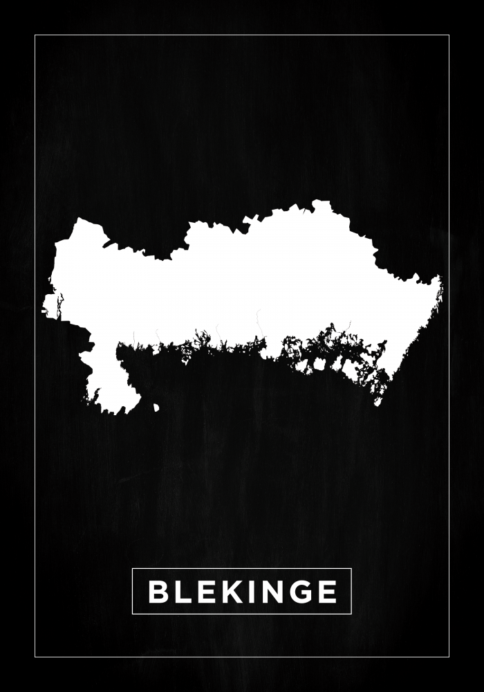 Map - Blekinge - Black