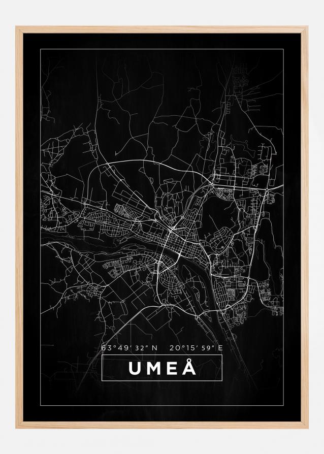 Map - Umeå - Black