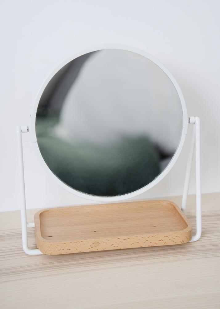 Miroir de table Tray Blanc 17 cm 
