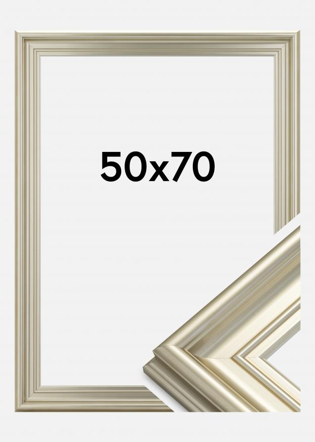 Cadre en bois blanc large vintage 50x70cm - Qualité Premium