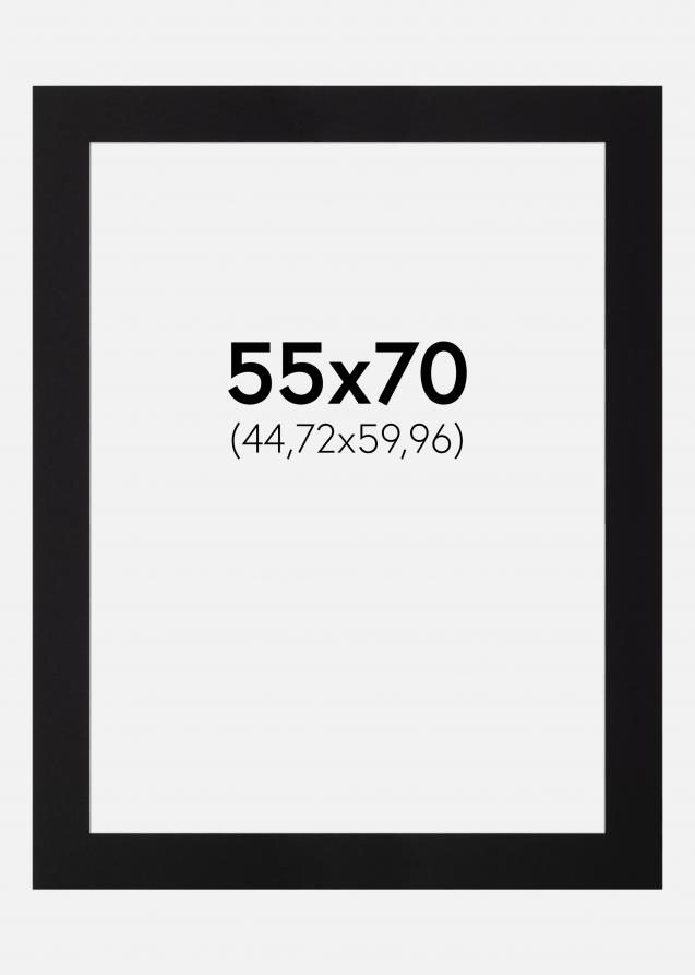 Passe-partout Noir (noyau blanc) 55x70 cm (44,72x59,96)