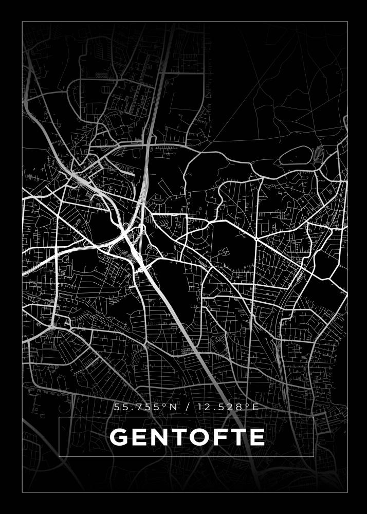 Map - Gentofte - Black