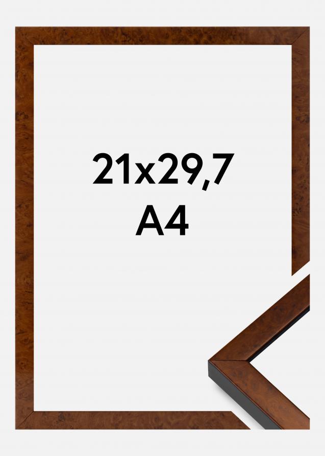 Cadre Ares Verre acrylique Burr Walnut 21x29,7 cm (A4)