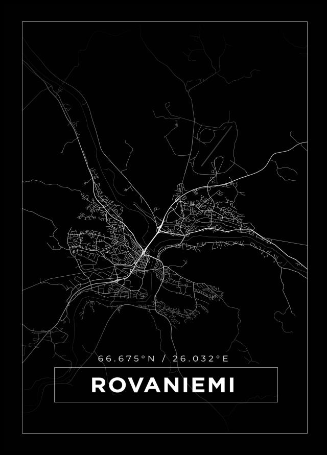 Map - Rovaniemi - Black