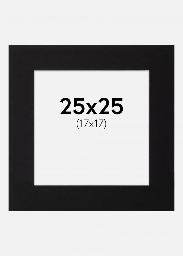Passe-partout Canson Noir (noyau blanc) 25x25 cm (17x17)