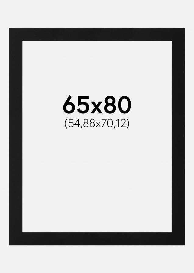 Passe-partout Noir Standard (noyau blanc) 65x80 cm (54,88x70,12)