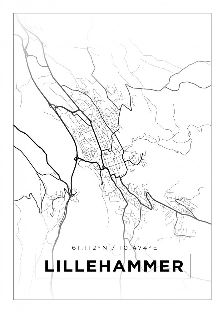 Map - Lillehammer - White