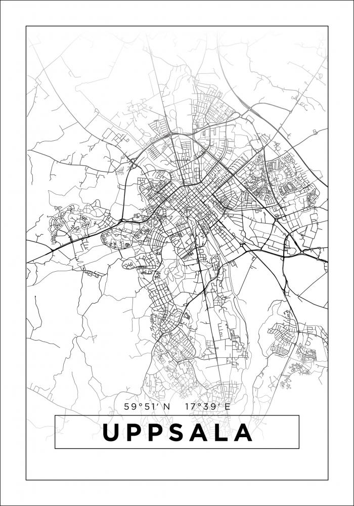 Map - Uppsala - White