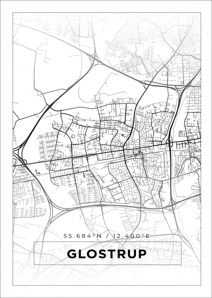 Map - Glostrup - White