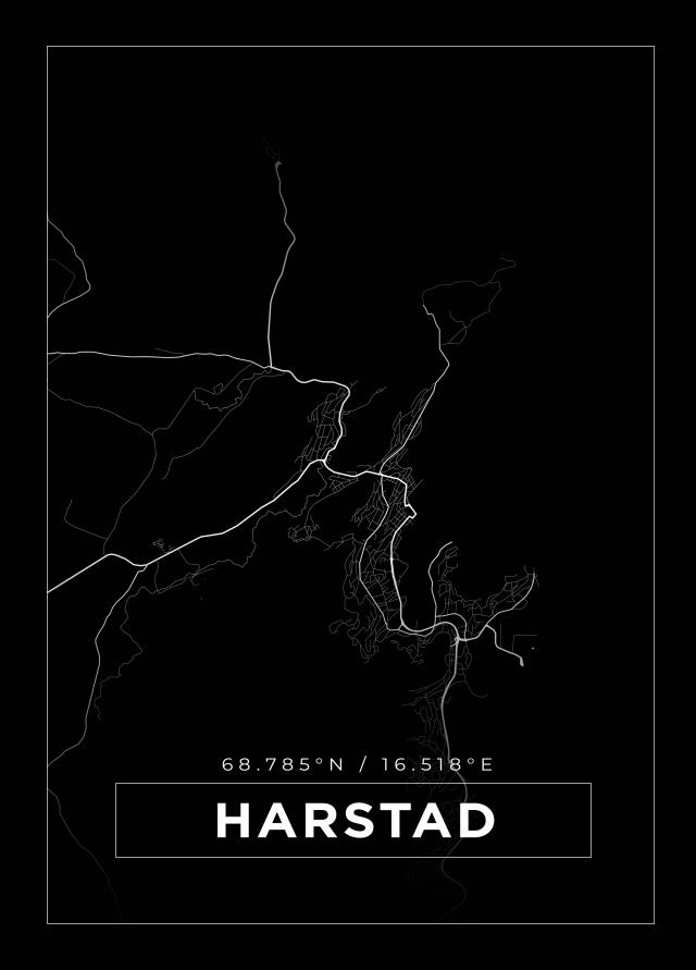 Map - Harstad - Black