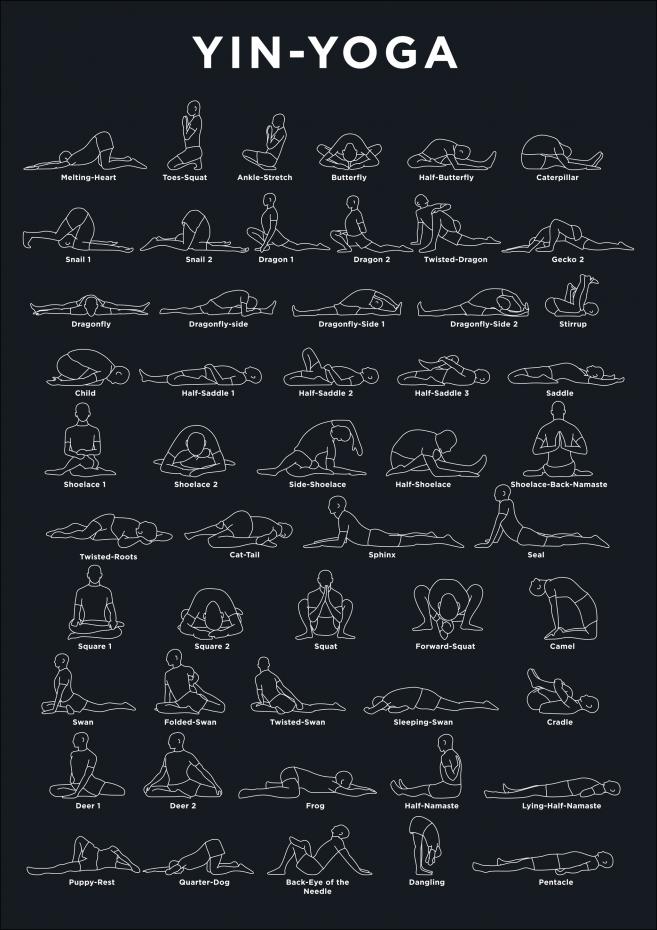 Yoga - Navy Poster
