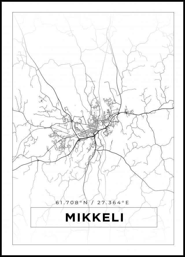 Map - Mikkeli - White