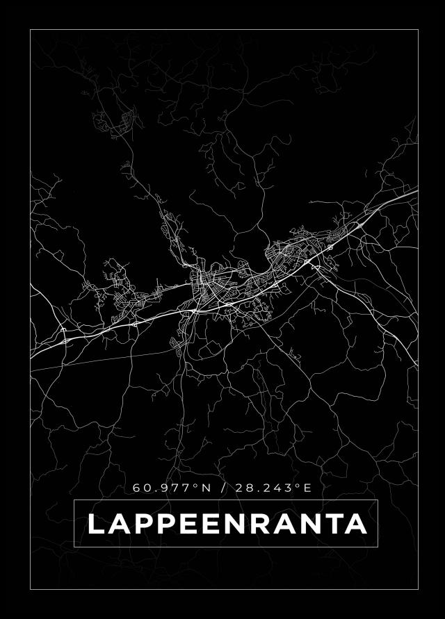 Map - Lappeenranta - Black