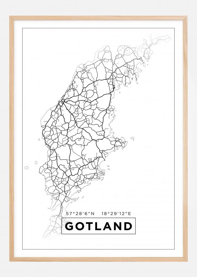 Map - Gotland - White