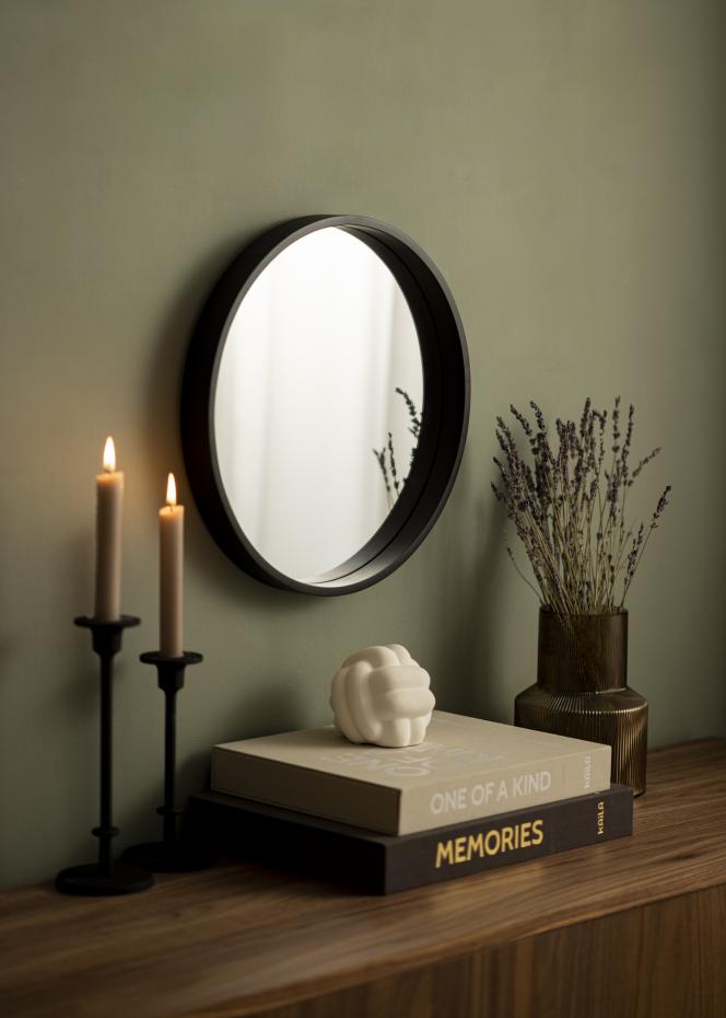 Miroir Noir Cercle 40 cm