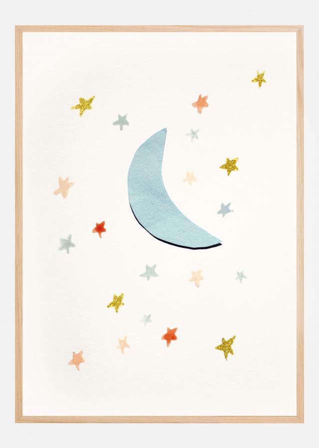 Moon a Stars Poster