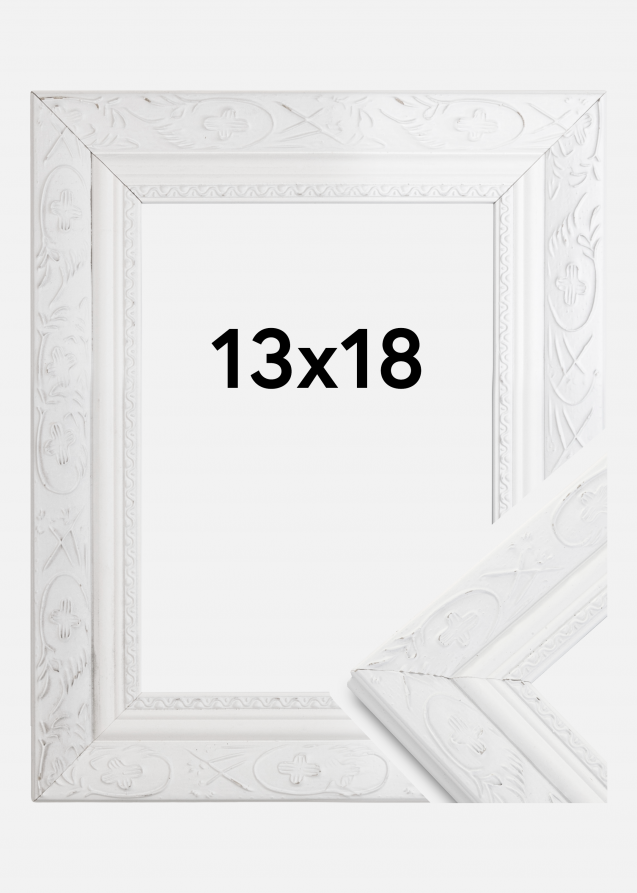 Cadre Baroque Blanc 13x18 cm