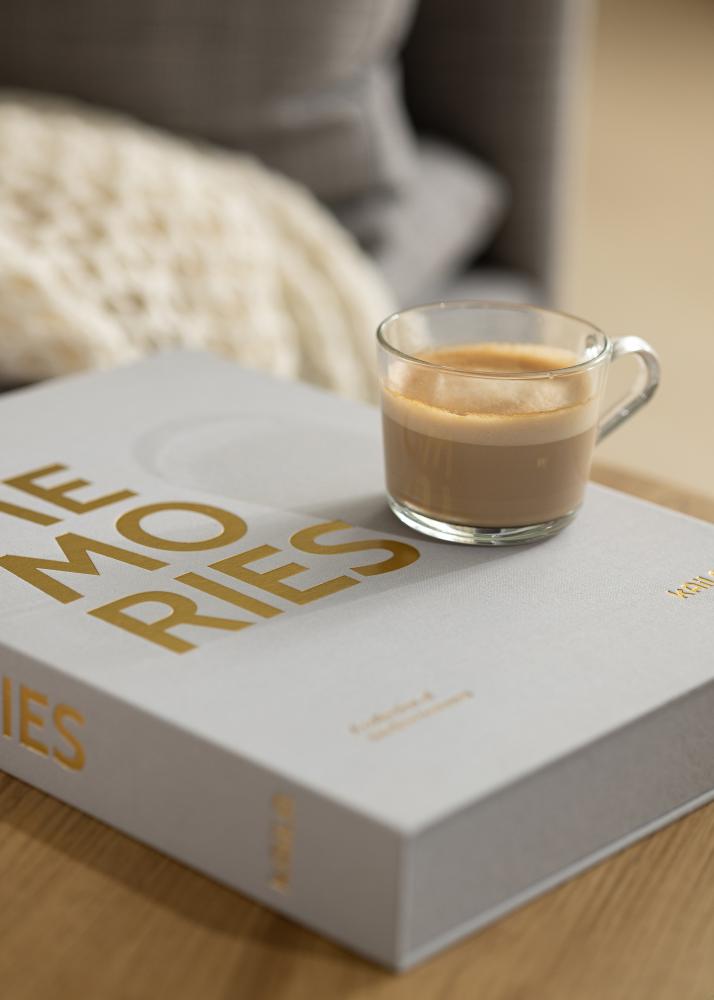 KAILA MEMORIES Grey XL - Coffee Table Photo Album (20 Pages Noires)