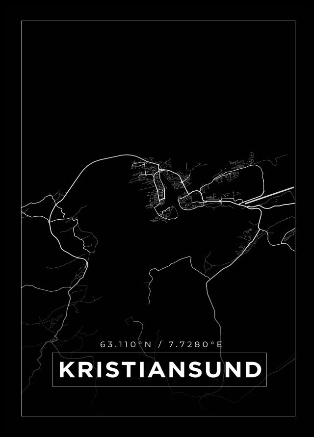 Map - Kristiansund - Black
