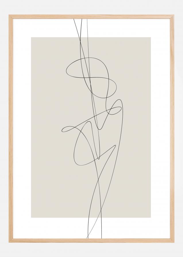 Beige Abstract Poster