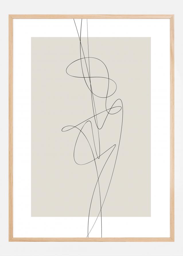 Beige Abstract Poster