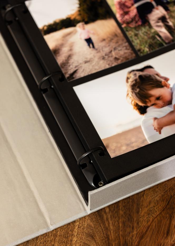 KAILA THROWBACK Grey - Coffee Table Photo Album (60 Pages Noires / 30 Feuilles)