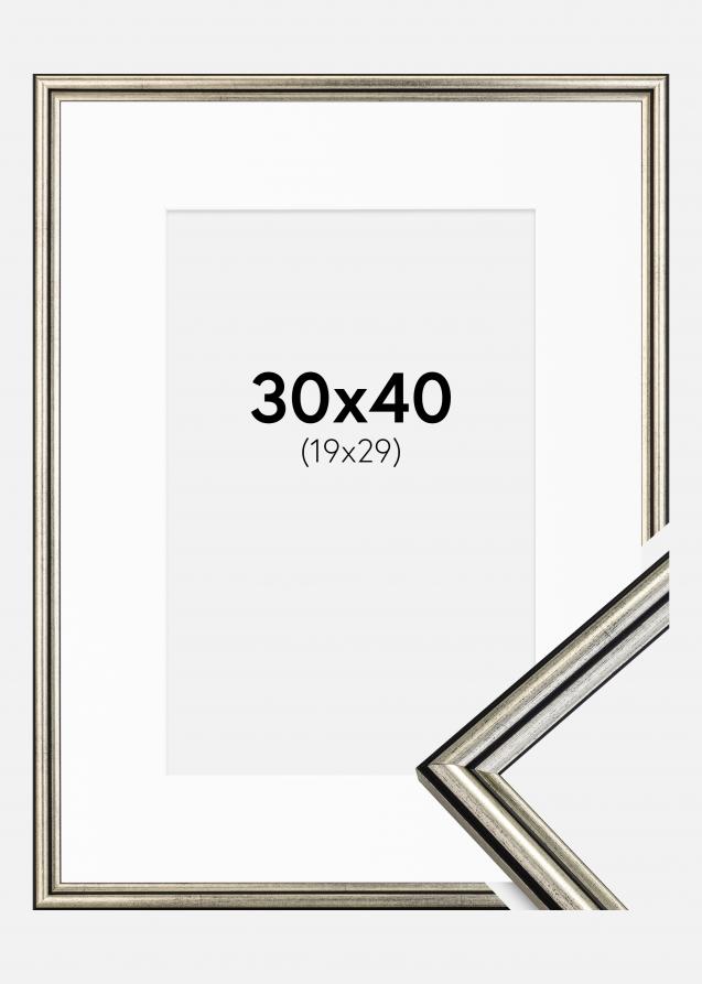 Cadre Horndal Argent 30x40 cm - Passe-partout Blanc 20x30 cm
