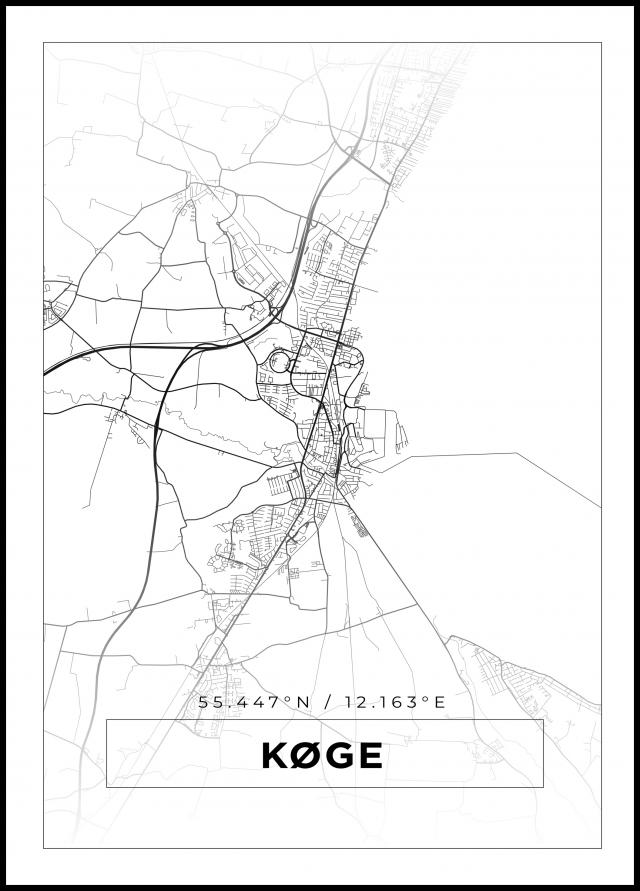 Map - Køge - White