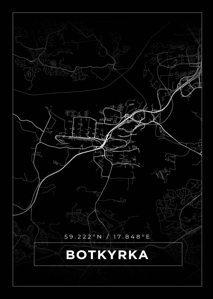 Map - Botkyrka - Black