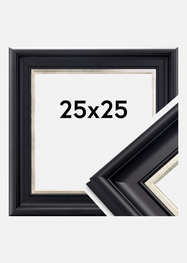 Cadre Dalarna Noir-Argent 25x25 cm
