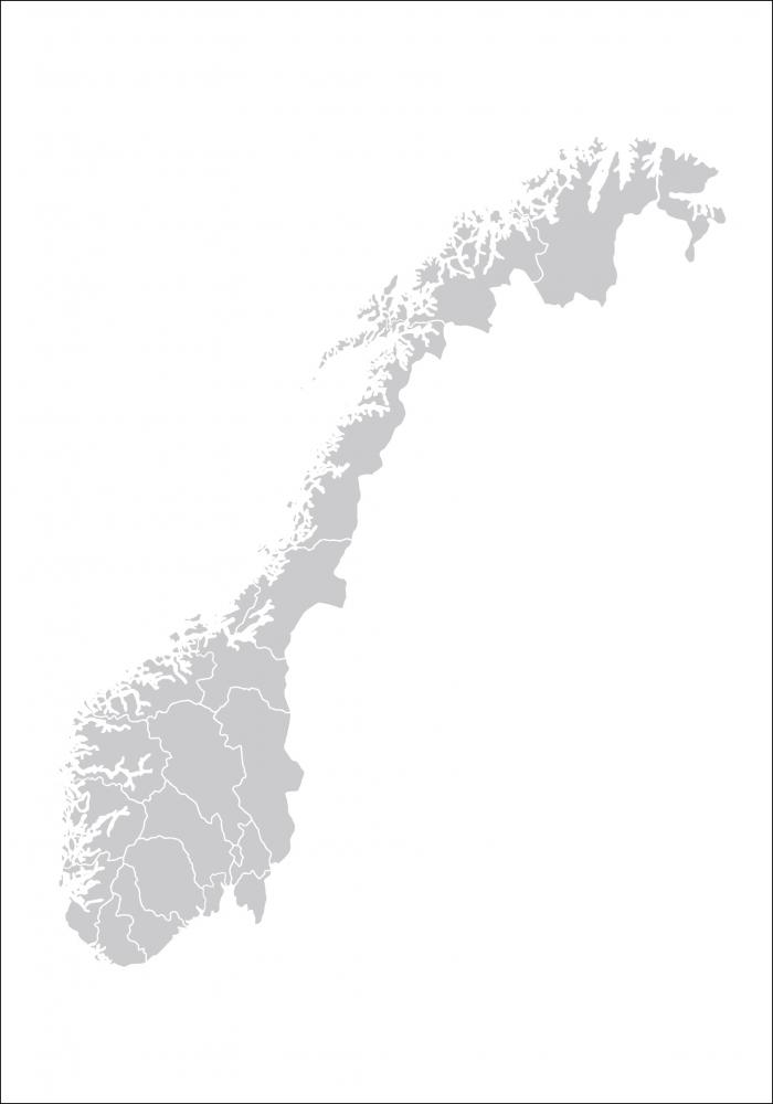 Map - Norge - Grey