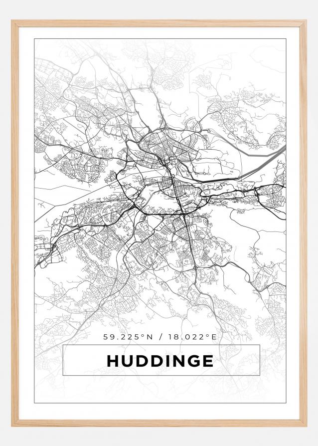 Map - Huddinge - White