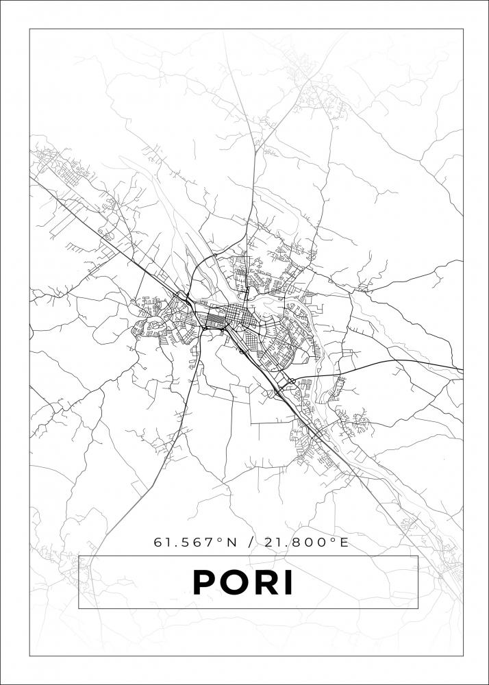 Map - Pori - White