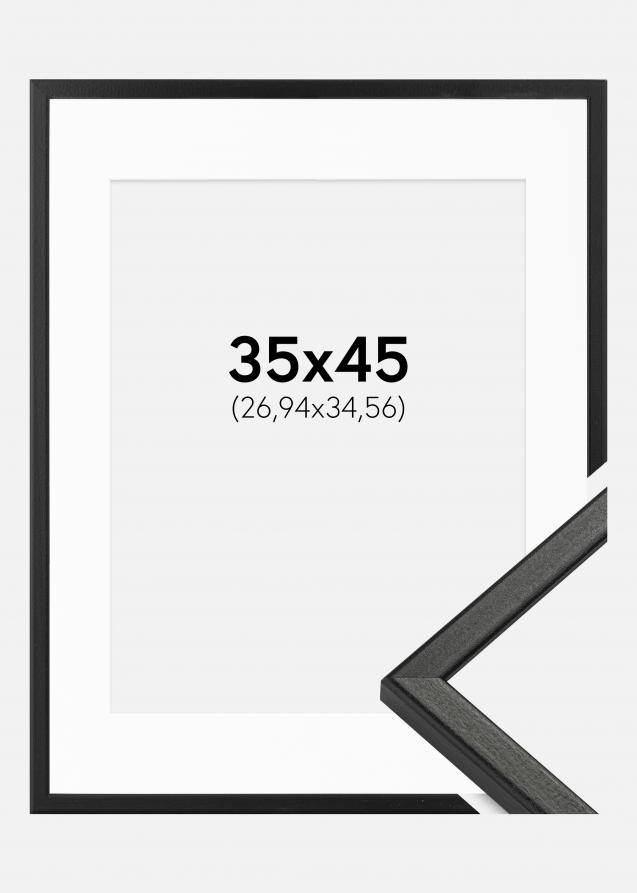 Cadre Kaspar Noir 35x45 cm - Passe-partout Blanc 11x14 pouces