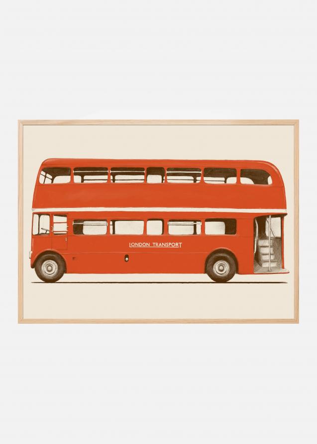 Red English Bus Poster