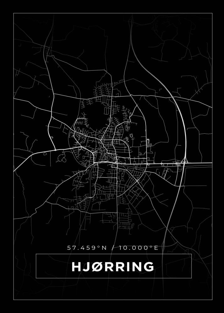 Map - Hjrring - Black
