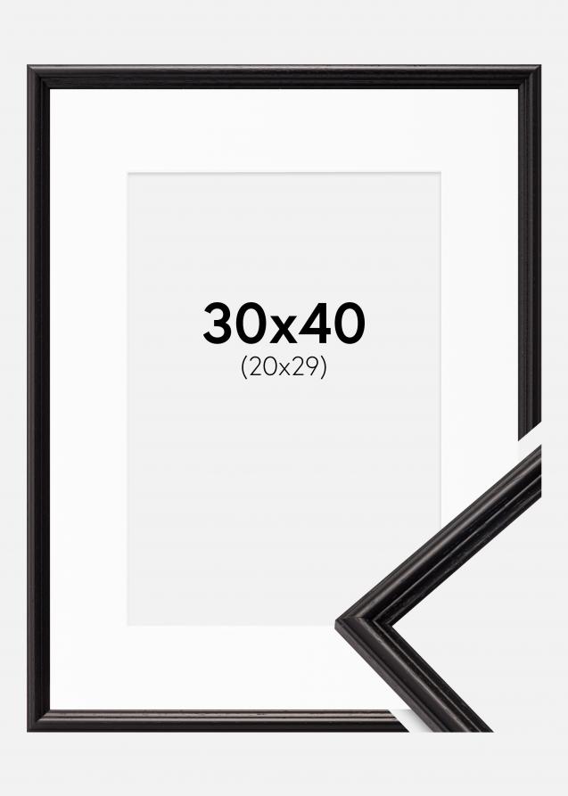 Cadre Horndal Noir 30x40 cm - Passe-partout Blanc 21x30 cm