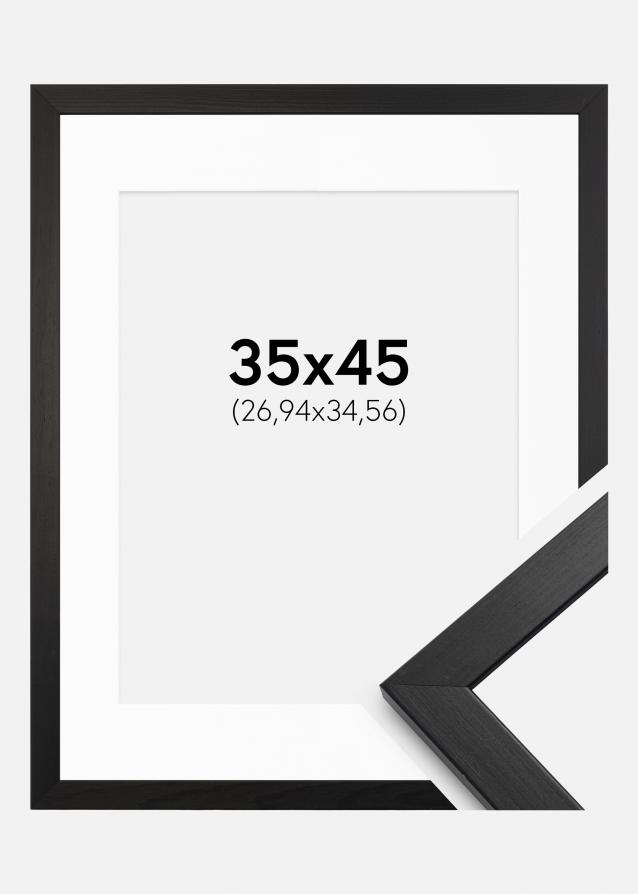 Cadre Stilren Noir 35x45 cm - Passe-partout Blanc 11x14 inches